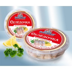 Филе сельди кусочки слабосоленые в масле 210 гр